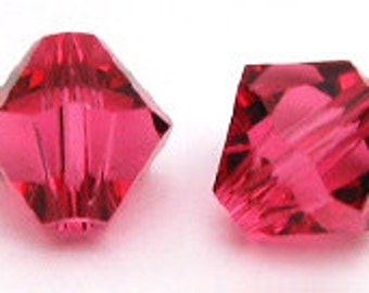Swarovski 4mm Bicone - Indian Pink - Pack 20
