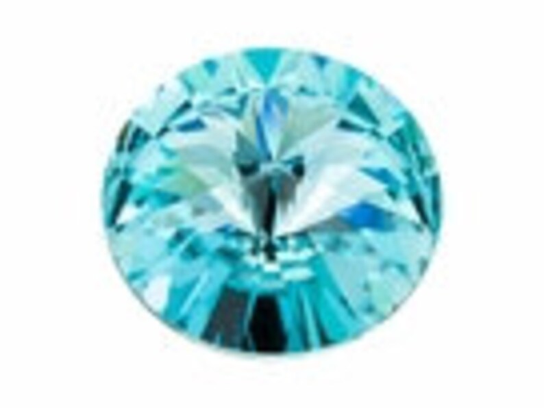 SWAROVSKI 1122 14mm Rivoli Light Turquoise image 1