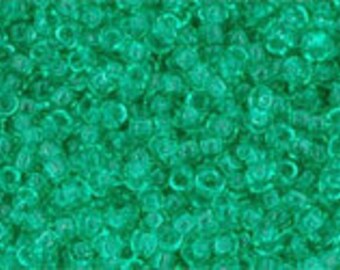 TOHO Size 15 Seed Beads - Transparent Beach Glass Green - Pack 5 grams - 15/72