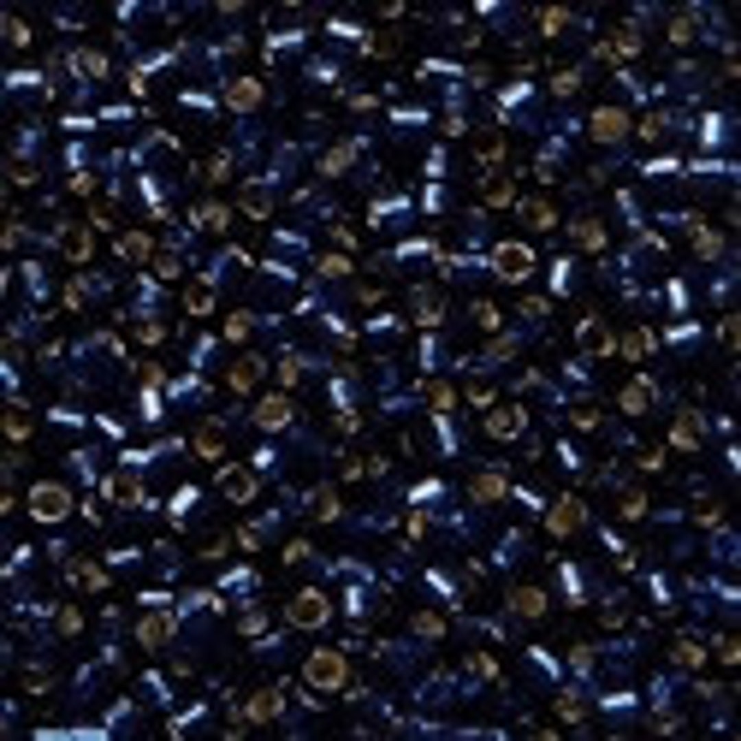 MIYUKI #11 Delica 2191 - DURACOAT Silver Lined Navy Blue Dyed - 5