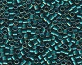 MIYUKI #11 Delica 1769 - Sparkling Aqua Green Lined Teal AB - 5 grams