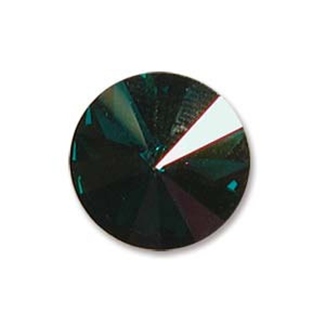 SWAROVSKI 1122 14mm Rivoli - Emerald Starlight - Etsy