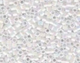 MIYUKI #11 Delica 0202 - Opaque White AB - 5 grams