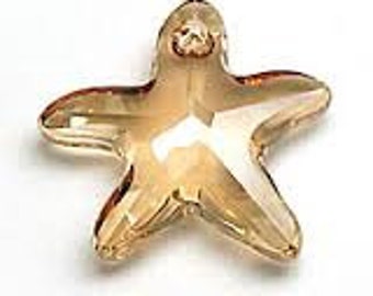 Swarovski 6721 20mm Starfish - Golden Shadow