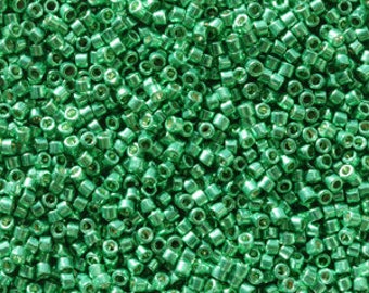 MIYUKI #11 Delica 2505 - DURACOAT Galvanized Dark Mint Green - 5 grams