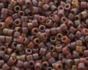 MIYUKI #11 Delica 2321 - Frosted Opaque Glaze Rainbow Amethyst - 5 grams