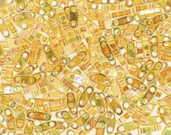MIYUKI Quarter Tila Beads - 10 Grams - Transparent Light Topaz AB - QTL251