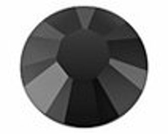 SWAROVSKI - SS20 - 2028 HOT FIX Xilion Rose Flatback Chatons - Jet Hematite - Pack 36