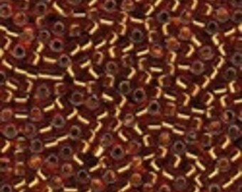 MIYUKI #11 Delica 0144 - Silver Lined Amber - 5 grams