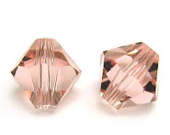 Swarovski 4mm Bicone - Vintage Rose - Pack 20