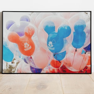Colorful Balloons in Fantasyland Theme Park Southern California Print for Digital Download