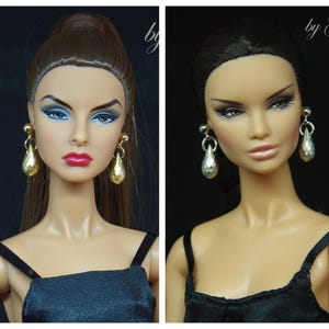 Earrings for Fashion Royalty Poppy Parker Nu Face Momoko Mizi fashion doll 12 inch 1/6 scale
