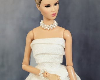 Bracelet collier de perles pour Fashion Royalty Poppy Parker Barbie Momoko Lovetones Mizi