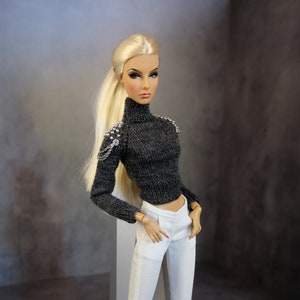 by GEMINI PRE-ORDER knitted sweater clothes outfit fashion for Fashion Royalty FR2 Nuface Poppy Parker Barbie image 1