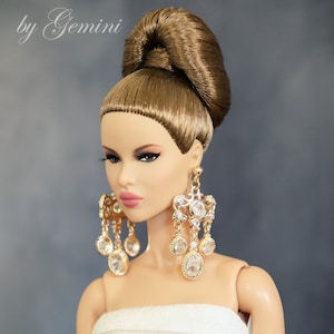 Earrings for Fashion Royalty Poppy Parker Momoko Lovetones fashion doll 12 inch 1/6 scale