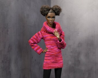 by GEMINI ~ PRE-ORDER knitted sweater clothes outfit fashion dress for Fashion Royalty FR2 Poppy Parker Barbie Momoko