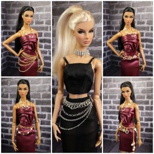 Chain belt for Fashion Royalty Poppy Parker Momoko Lovetones Mizi fashion doll 12 inch 1/6 scale