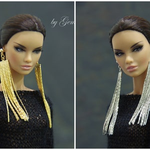Earrings for Fashion Royalty Poppy Parker Momoko Lovetones fashion doll 12 inch 1/6 scale