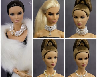 Joyería de perlas para la realeza de la moda Poppy Parker Barbie Momoko Lovetones