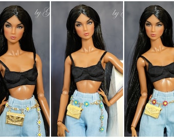 Chain belt for Fashion Royalty Poppy Parker Momoko Lovetones Mizi fashion doll 12 inch 1/6 scale