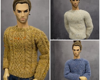 par GEMINI ~ en STOCK tenue pull en tweed pour poupées masculines Homme DG Color Infusion 1/6 échelle