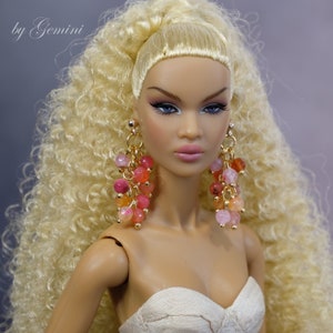 Boucles d'oreilles lustre pour Fashion Royalty Poppy Parker Barbie Momoko Lovetones Mizi Style 5