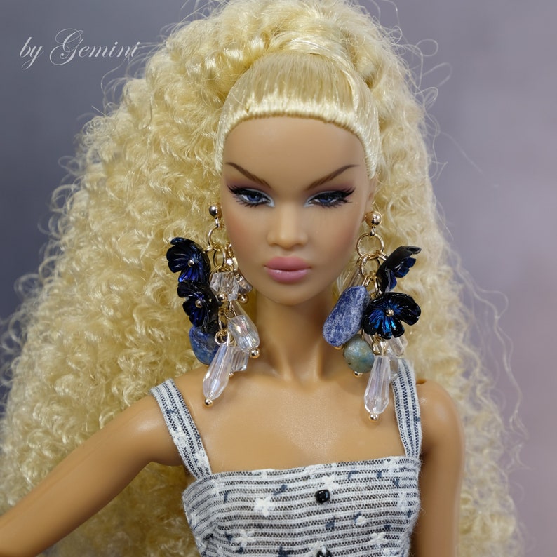 Boucles d'oreilles lustre pour Fashion Royalty Poppy Parker Barbie Momoko Lovetones Mizi Style 3