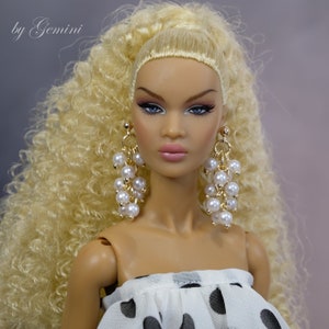 Boucles d'oreilles lustre pour Fashion Royalty Poppy Parker Barbie Momoko Lovetones Mizi Style 6