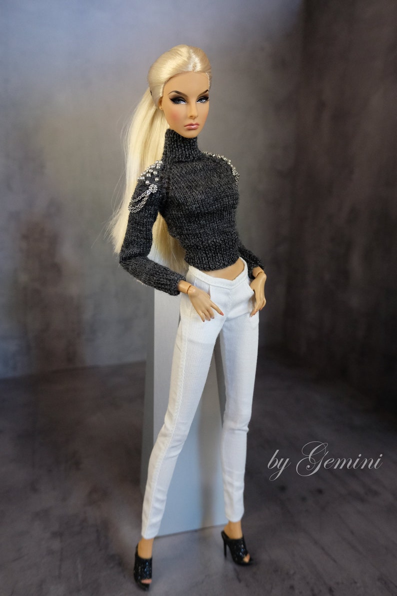 by GEMINI PRE-ORDER knitted sweater clothes outfit fashion for Fashion Royalty FR2 Nuface Poppy Parker Barbie image 1