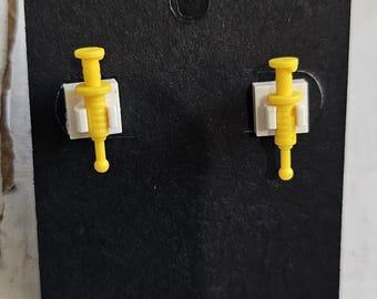 Building Brick Syring Earrings