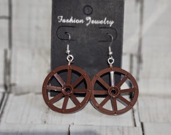 Building Brick Wheel Earrings