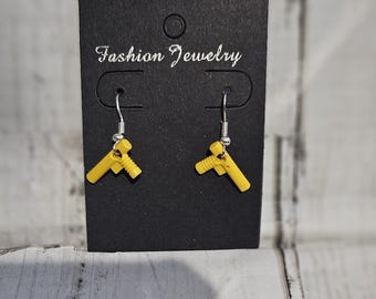 Building Brick Gun Earrings