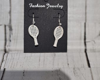 Building Brick Racket Earrings
