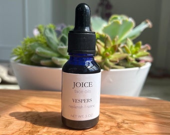 Face Oil Moisturizing, All-Natural, Organic, Revitalizing, Replenishing,Refining, Nighttime-VESPERS