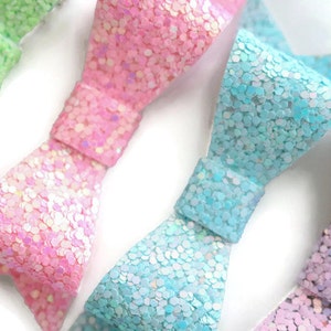 Glitter Bow Headband Baby Bow Headband Baby Hair Bands Mini Bow Headband Nylon Headband Headband for Babies Baby Headband Set image 3