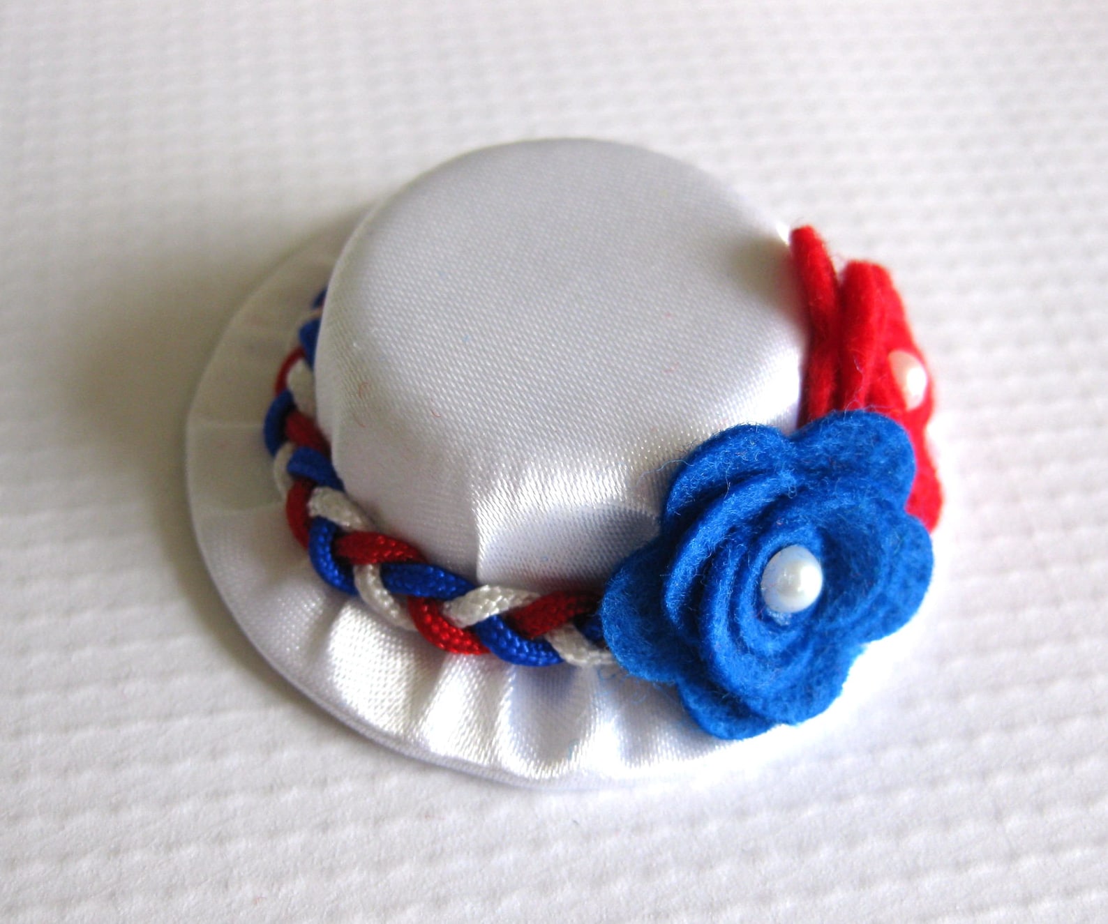 Red White and Blue Baby Hair Clips Patriotic Mini Hat Hair Etsy