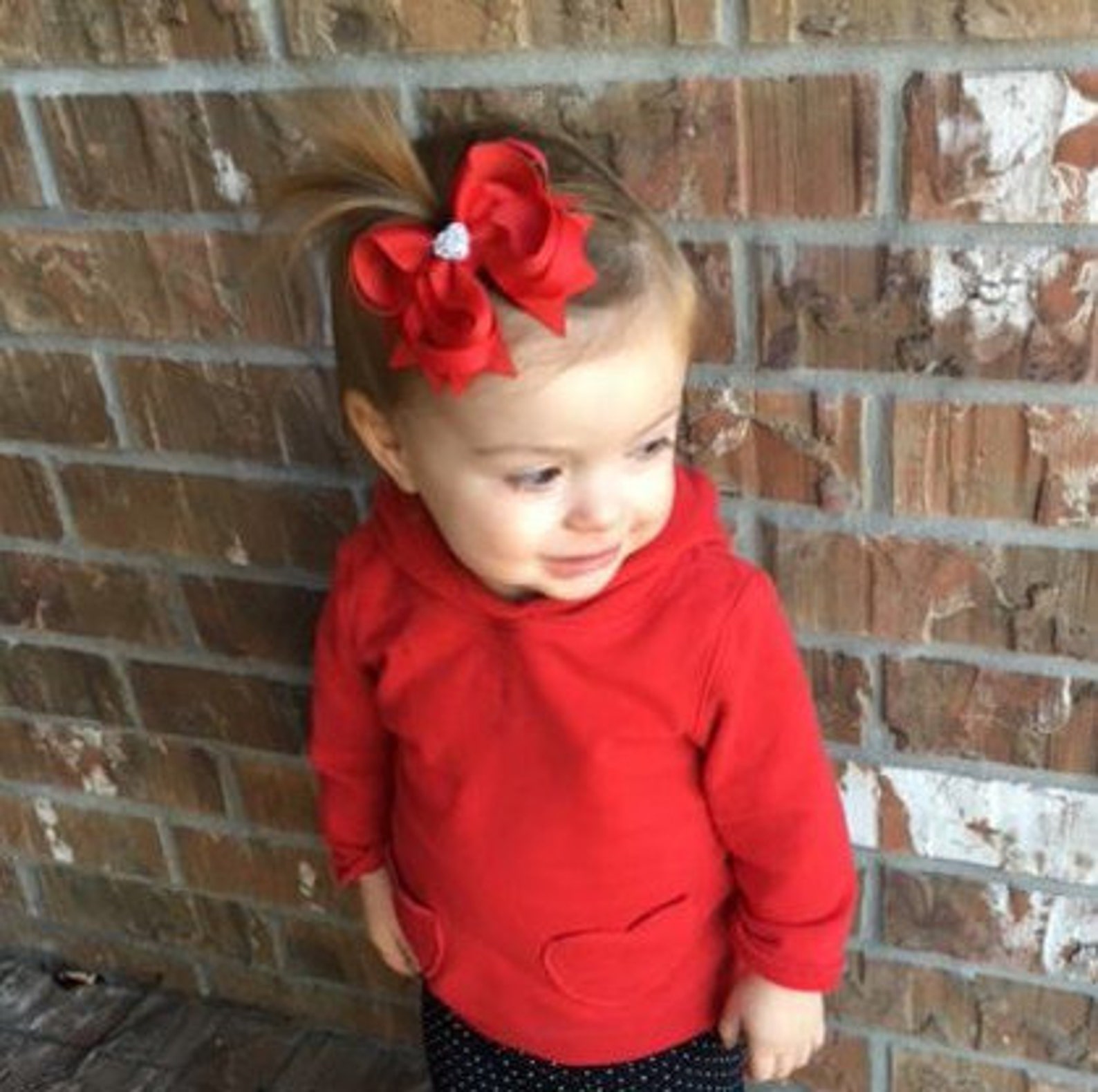 Red Boutique Hair Bow Girls Hair Bow Toddler Hair Bow Etsy
