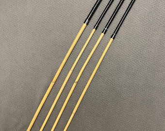 Pro Disciplinarian BDSM Toychest Essentials  Set of 4 Classic Dragon Rattan Punishment Canes - 98 to 102 cms - 14” Roo Leather Handles