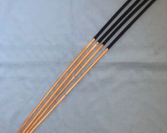 Stinger Set of 4 Kooboo Rattan Canes / School Canes - 82 - 85 cms L & 6.5 - 8.5 mm D - 12 inch BLACK/RED Paracord Handles