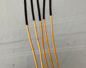 Set of 5 Reformatory Senior Kooboo Canes / School Canes / BDSM Canes - 85-90 cms L & 10 - 10.5 mm D -Black Handle - IRREGULAR (See desc)