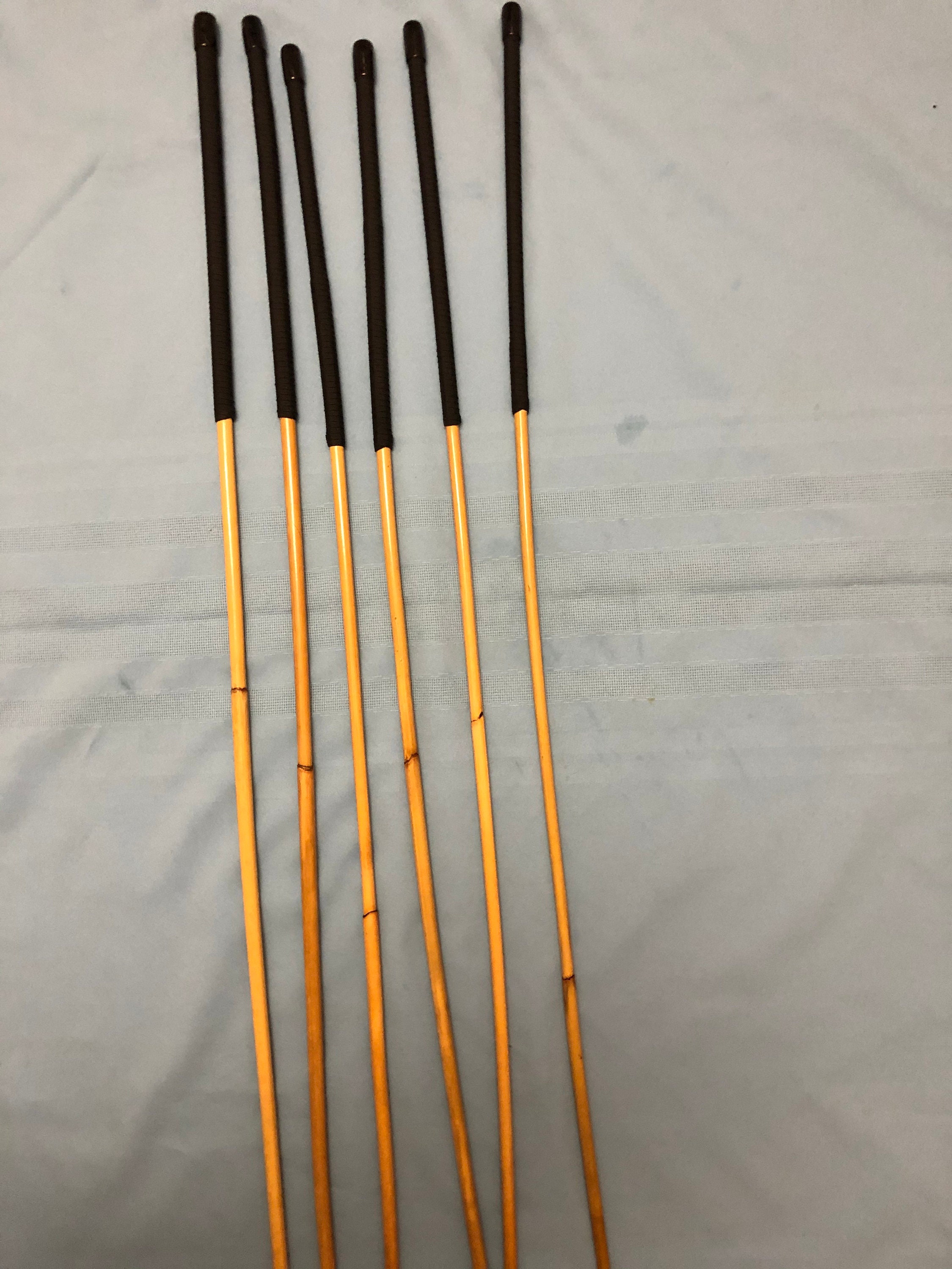 Six of the very Best Set of 6 Classic Dragon Rattan Punishment Canes