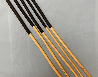 Beginners Kooboo Cane FIVE  - Set of 5 Classic Kooboo Rattan Punishment canes / School Canes / BDSM Canes - BLACK Handles