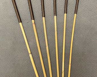 Six of the Best- Classic Dragon Cane Set of 6 Classic Dragon Canes - 90 cm L & 7.5 - 12.5 mm D - BROWN or BURGUNDY Paracord Handles