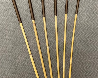 Six of the Best- Classic Dragon Cane Set of 6 Classic Dragon Canes - 90 cm L & 7.5 - 12.5 mm D - BROWN or BURGUNDY Paracord Handles