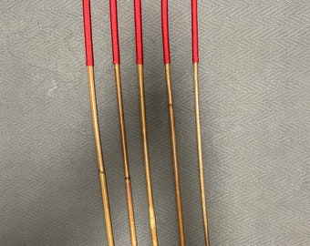 The Regina Special Five Set of 5 Smoked Dragon Canes - 14” Imperial Red Paracord Handles   - 100  cms L & 7 - 11.5 mm D