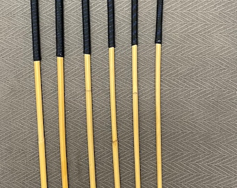 Pro Disciplinarian Set of 6 Classic Dragon Punishment Canes / BDSM Canes - 95 cms L & 7 - 12.5 mm D - 14" Blue Streak Paracord Handles