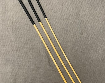 Miss Stripewell's Essential English Discipline Set of 3 Long Whippy Dragon Canes - 102-105 cms L & 9- 11.5 mm D - 15" Paracord  Handles