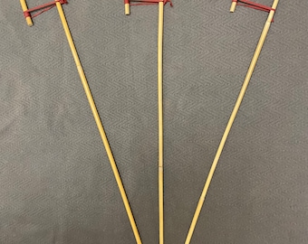 English Schoolmistress Trio - Classic Dragon English Crook Handle School Canes Set of 3 - 90 to 95 cms L & 11-11.5/10-10.5/9-9.5 mm D