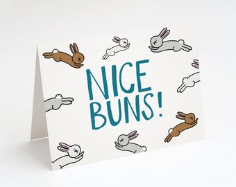 Nice Buns Funny Anniversary Greeting Card