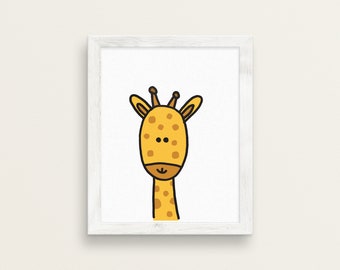 SUPER DUPER SALE! Giraffe Print 8x10. Cute Giraffe Print. Print for Nursery. Print for Kids Room. Wall Art. Animal Print. Giraffe Print.